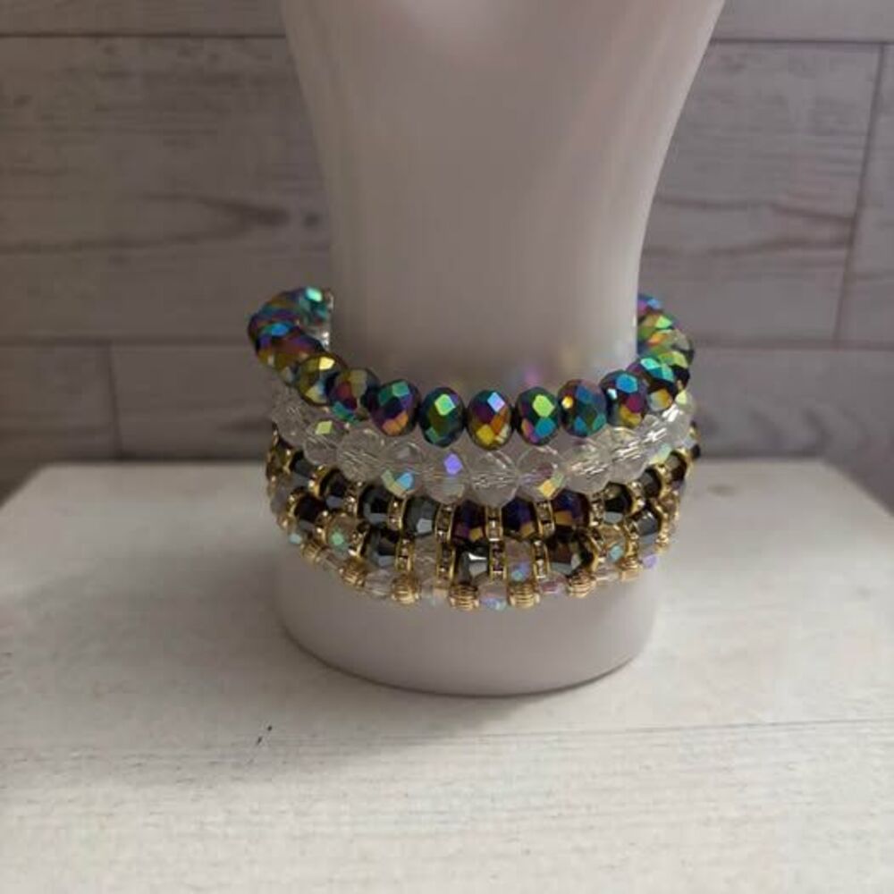 Handmade Beaded Bracelet Stack 0266
